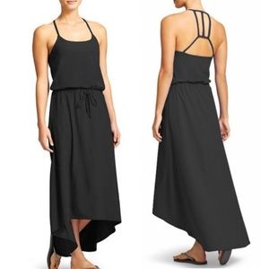 Athleta Novella Hi Lo Tank Maxi Dress Black 2